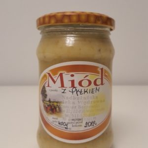 miód rzepakowy z pyłkiem pszczelim