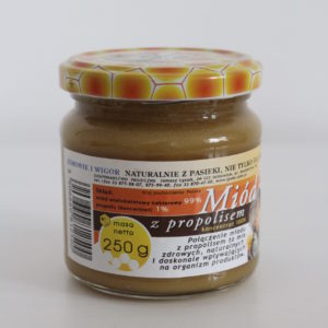 miód z propolisem Łysoń 250g 2017-2